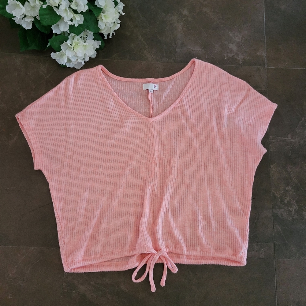 So Crop Top, Size L, Coral, Super Soft, Cute and comfy!
